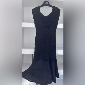 Vintage Old Hollywood 1920s/30s runched chiffon & taffeta dress, stunning!